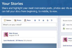 facebook "share your story" pitch for timeline