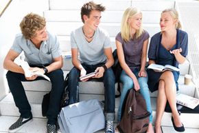 group of college students