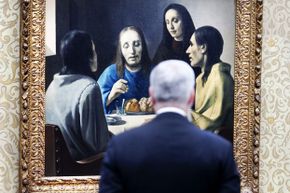 Forgery of Johannes Vermeer's painting "Christ and His Disciples at Emmaus," painted by Dutch artist Han van Meegeren.