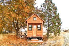 tiny house, fall, winter