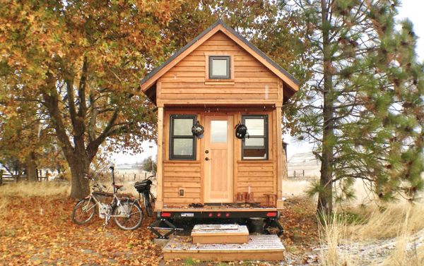 tiny house, fall, winter