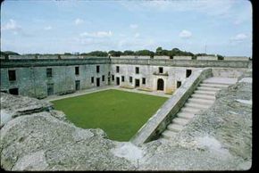 Castillo de San Marcos has served a number of nations in its history, but it was                                  [b]never taken by military force -- control was passed by treaty.