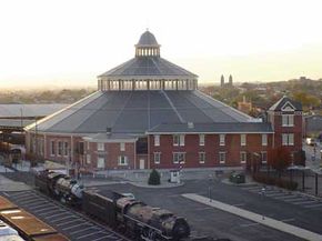 The B&amp;O Railroad Museum campus includes the original roundhouse, which houses the museum’s collection of railroad cars, engines, and other railroad memorabilia.