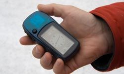 Geocaching is a new-tech camping game that uses a GPS.