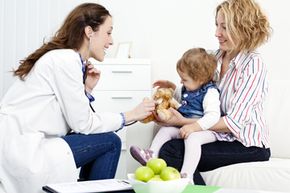 Doctor speaks with family