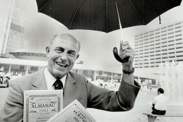 1983 Photograph of former Farmers' Almanac editor Ray Geiger