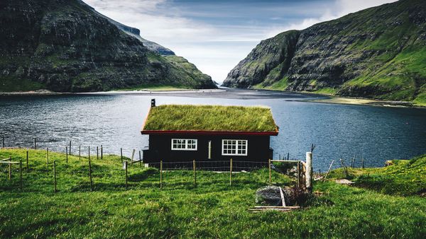 Nature's majestic landscape of mountains and water.