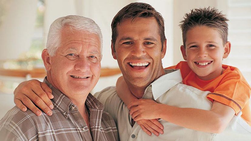 3 generations of men