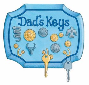 A personalized key holder tells a story.
