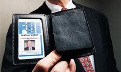 Portrait of a Special Agent Showing his ID Card