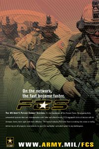 An Army poster designed to promote the Future Combat Systems.