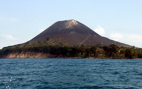 A volcano in Sumatra like this one is thought to have forced humanity into an evolutionary bottleneck after it erupted 70,000 years ago.