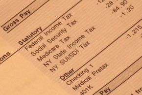 You can see the Social Security tax and the Medicare tax listed on this person's pay stub. Together, those two make up your FICA tax.