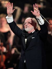 John Williams was responsible for many memorable scores including the original &quot;Star Wars&quot; trilogy and &quot;Jaws.&quot; He performed at the &quot;Movies Rock&quot; celebration.