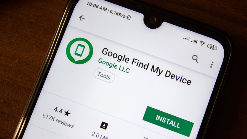 Google Find My Device app on phone