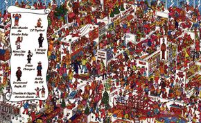 Everyone has waited until the last minute to do their shopping. Can you find the lost children?