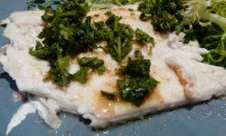 White Fish with Moroccan-Style Herb Sauce