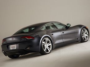 The Fisker Karma can be fully charged in as little as five hours when it's plugged into a 240-volt charging system.