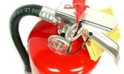 Dry chemical fire extinguishers are the most common home extinguishers.