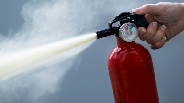 Fire Extinguisher Being Sprayed