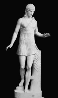 This statue depicts a young competitor in the Herean games.
