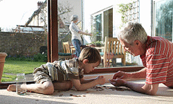 Counting out coins is good practice for school.