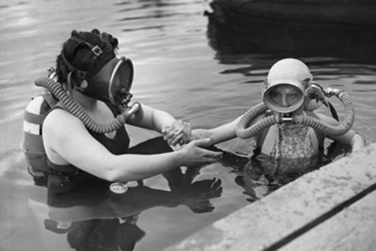 Who was the first scuba diver?