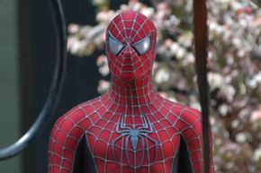 Spider-Man on the set of "Spider-Man 3."