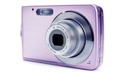 A purple digital camera