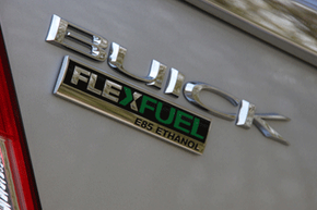 flex fuel label on Buick vehicle