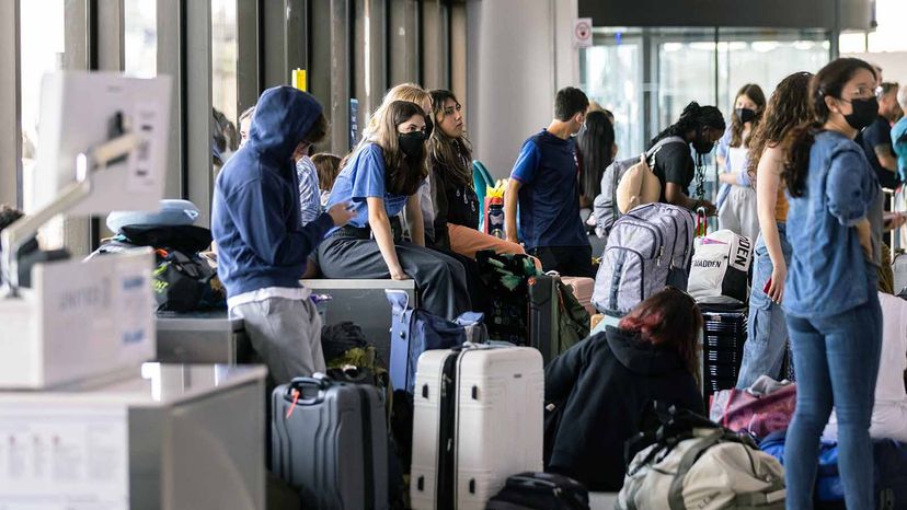 travelers at airport