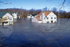 flooded houses