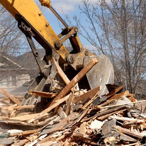 Destroying the house is easy. Getting rid of the debris is more of a challenge, however.