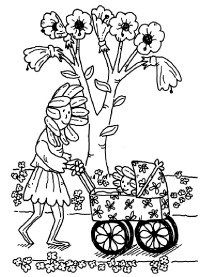 Illustration of a flower story.