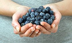 A handful of blueberries is one of the healthiest snacks you can have.