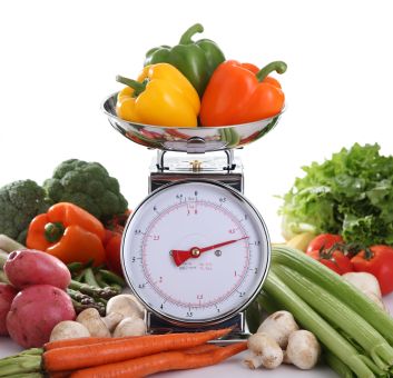 scale weighing vegetables