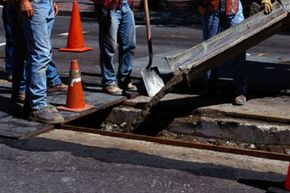 Pouring concrete