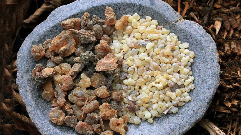 Frankincense and myrrh resin