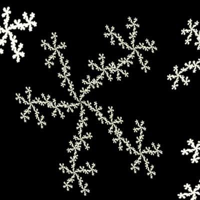 Computer-generated snowflake fractal