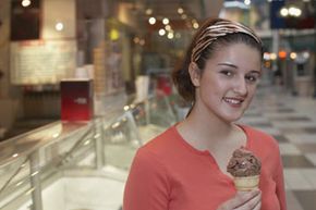 girl, ice cream