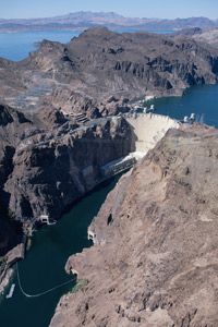The Hoover Dam generates a lot of power, but it also takes up a lot of space. See more renewing the grid pictures.