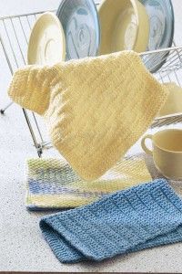Dishtowels so easy to make that you can watch TV while you're knitting.