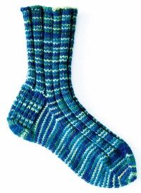 These Ribby Socks have an intricatepattern, but no one will guessthat they're a cinch to make!