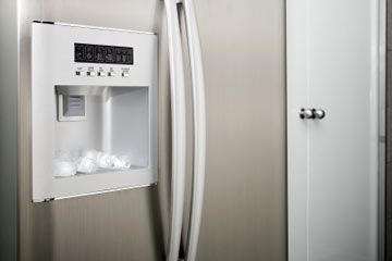 Double-door fridge with icemaker