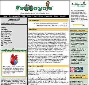 Freecycle.org homepage