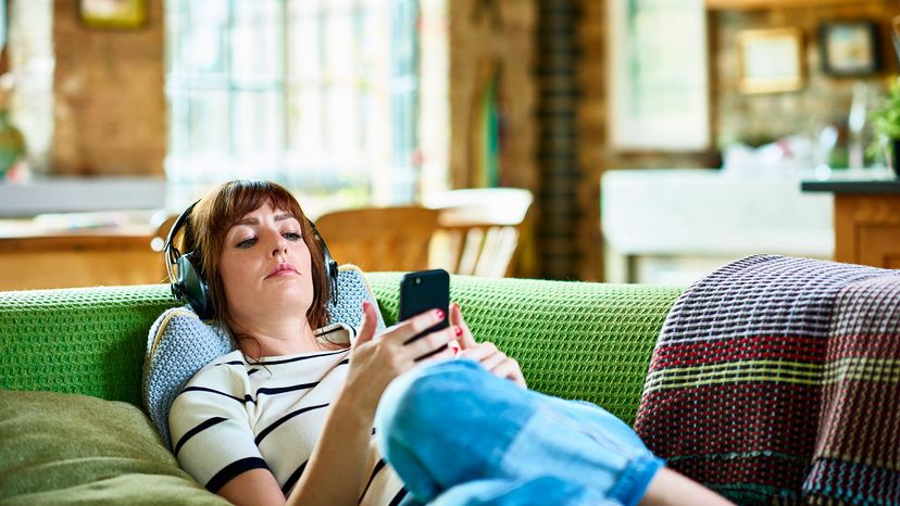 woman on couch