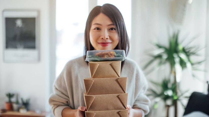 woman delivering meals