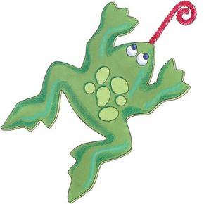 paper craft jumping frog clipart