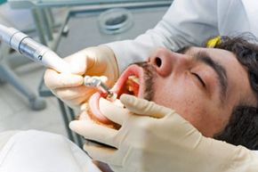 man at dentist