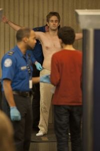 The TSA conducts a screening at Logan International Airport in Boston, Mass., the day before Thanksgiving on Nov. 24, 2010.